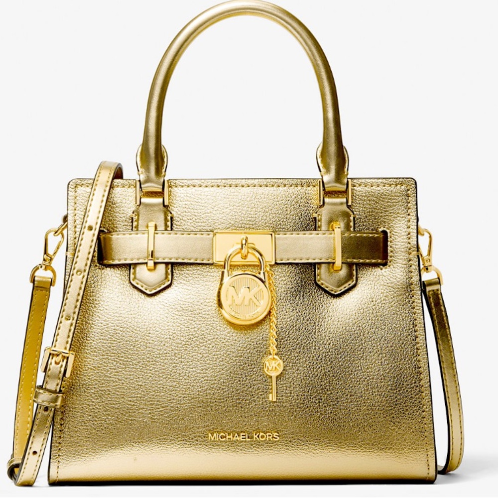 Michael Kors Gold Satchel NWT. Structured Design and Elegant Hardware
